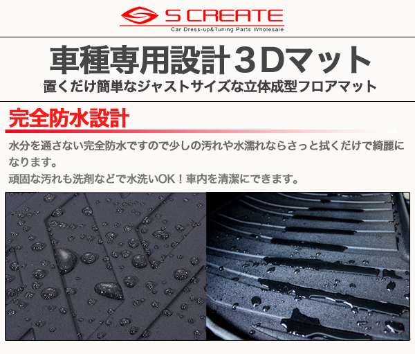 スイフト 3D フロア マット ZC/ZD#3S系 2列目 リア 後部席用 防水 防汚タイプ_画像3