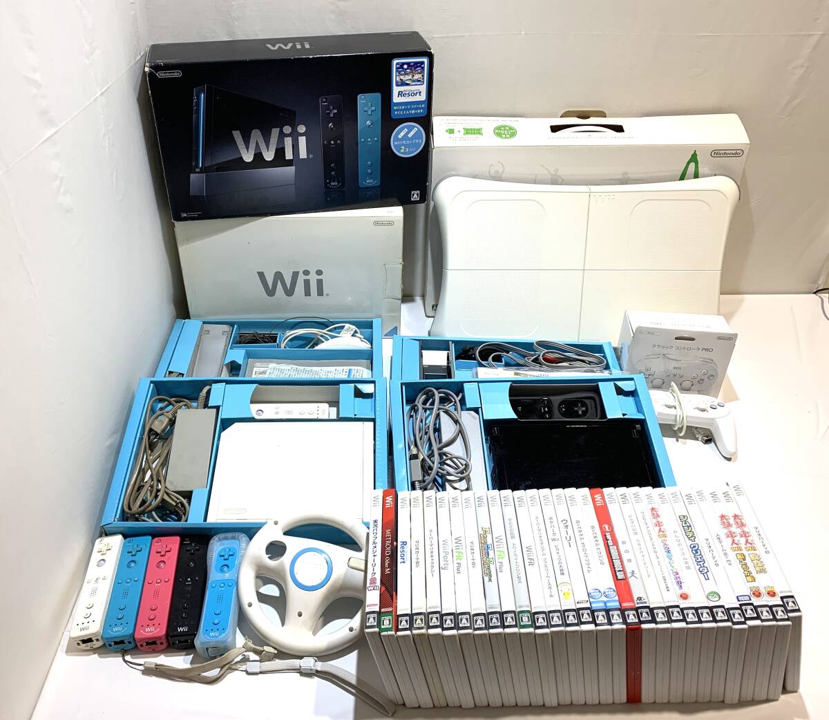 【ジャンク品/1４０】Wii 本体 コントローラー Wiiフィット ソフト ゼルダの伝説 ポケモンバトルレボリューション WiiFit 他 まとめ_画像1