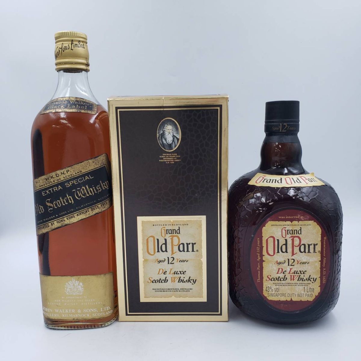 M15911(042)-541/OT5000[ Chiba ] sake 2 ps summarize Johnnie Walker Black Label EXTRA SPECIAL/Grand Old Parr 12 year Scotch whisky 