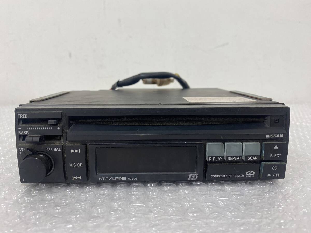 PA015297(034)-412/TY5000【名古屋】日産 NISSAN COMPATIBLE CD PLAYER N'FIT ALPINE アルパイン ND903_画像2