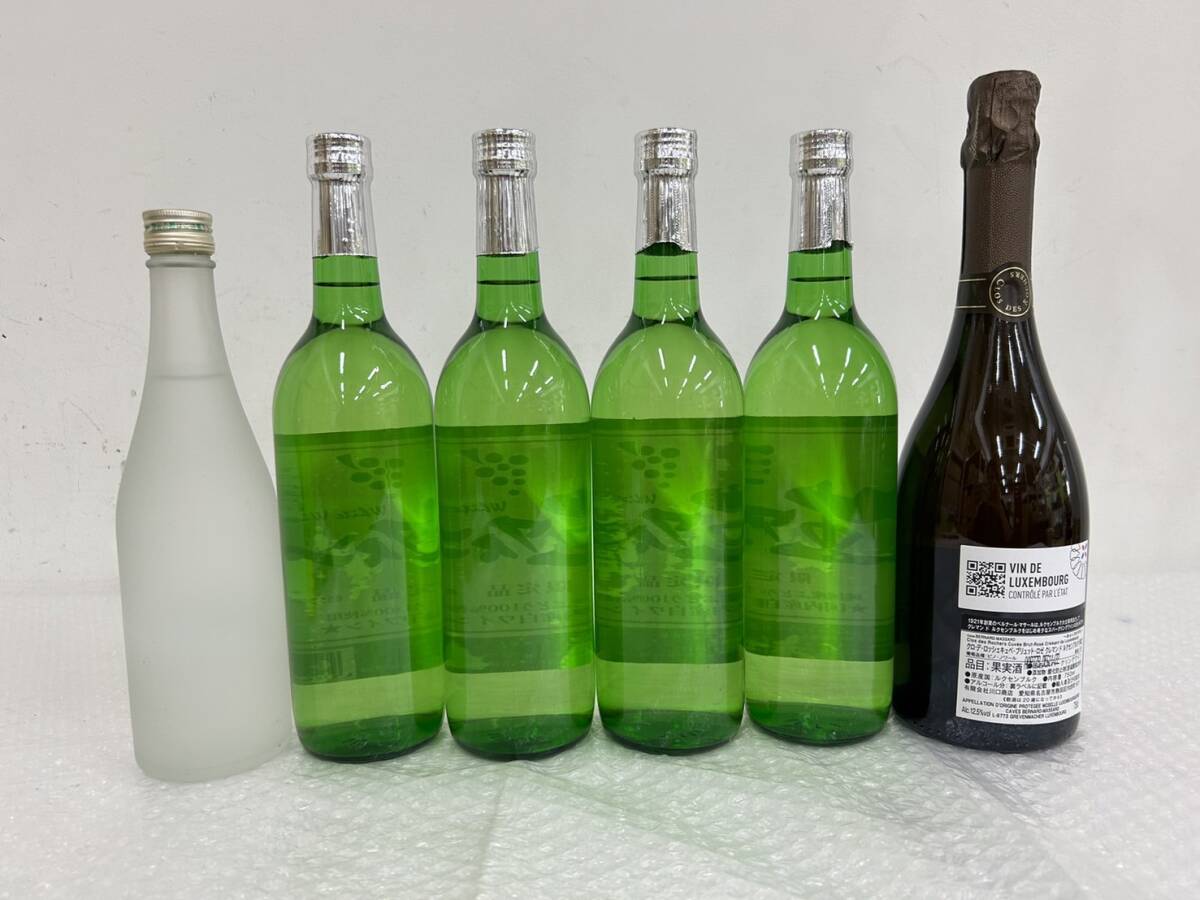 J035(7110)-625【愛知県のみ発送、同梱不可】お酒 果実酒 焼酎 6本まとめ 約7.1kg 日本ワイン 生ワイン / miho / CLOS DES ROCHERS の画像2