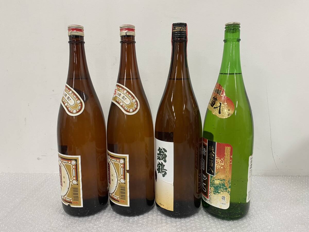 P042(10905)-407【愛知県内のみ発送、同梱不可】お酒 清酒・焼酎 4本まとめ 約10.9㎏ 純金箔入 黒松 白鹿 / 翁鶴 / 純良焼酎 寶 2本の画像2