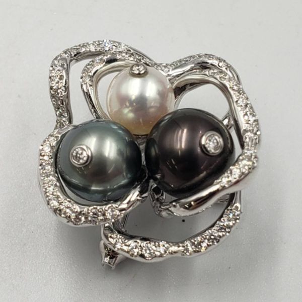 M035-511【千葉】MIKIMOTO ミキモト ブローチ パール K18 約8.9㎜珠 重量：約13.72g レディース アクセサリーの画像3