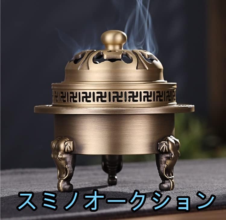 密教法具 寺院仏具 火舎香炉 仏具用品 仏具 具足 仏壇用 真鍮 直径12cmの画像2