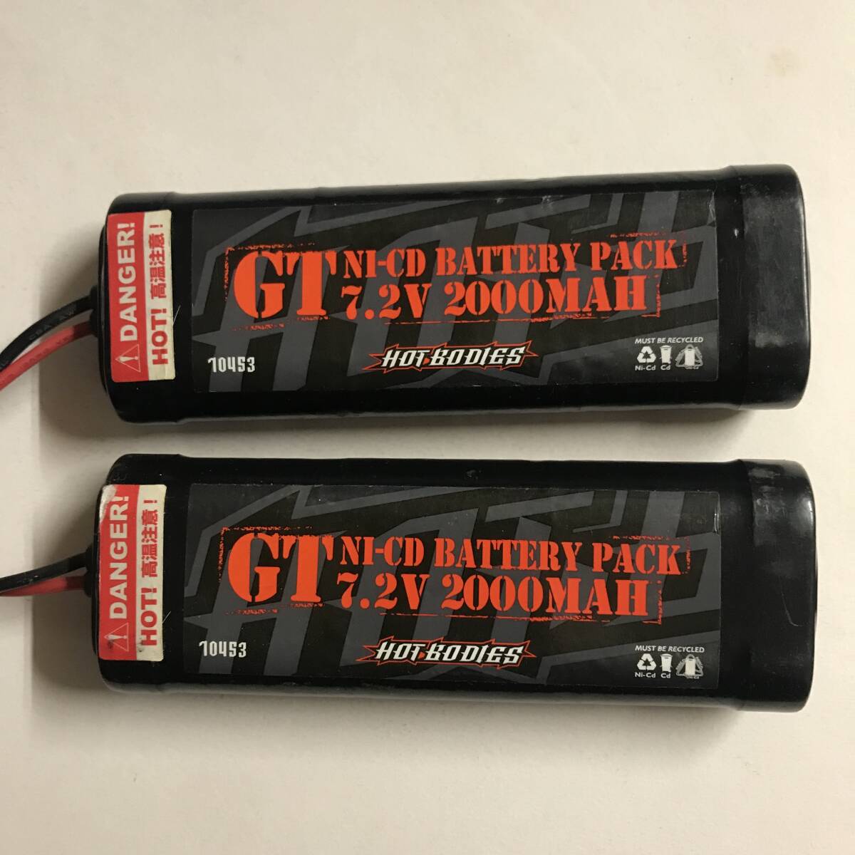 GT NI-CD 7.2V 2000MAH ニッカド バッテリーパック HOT GODIES 2個_画像1