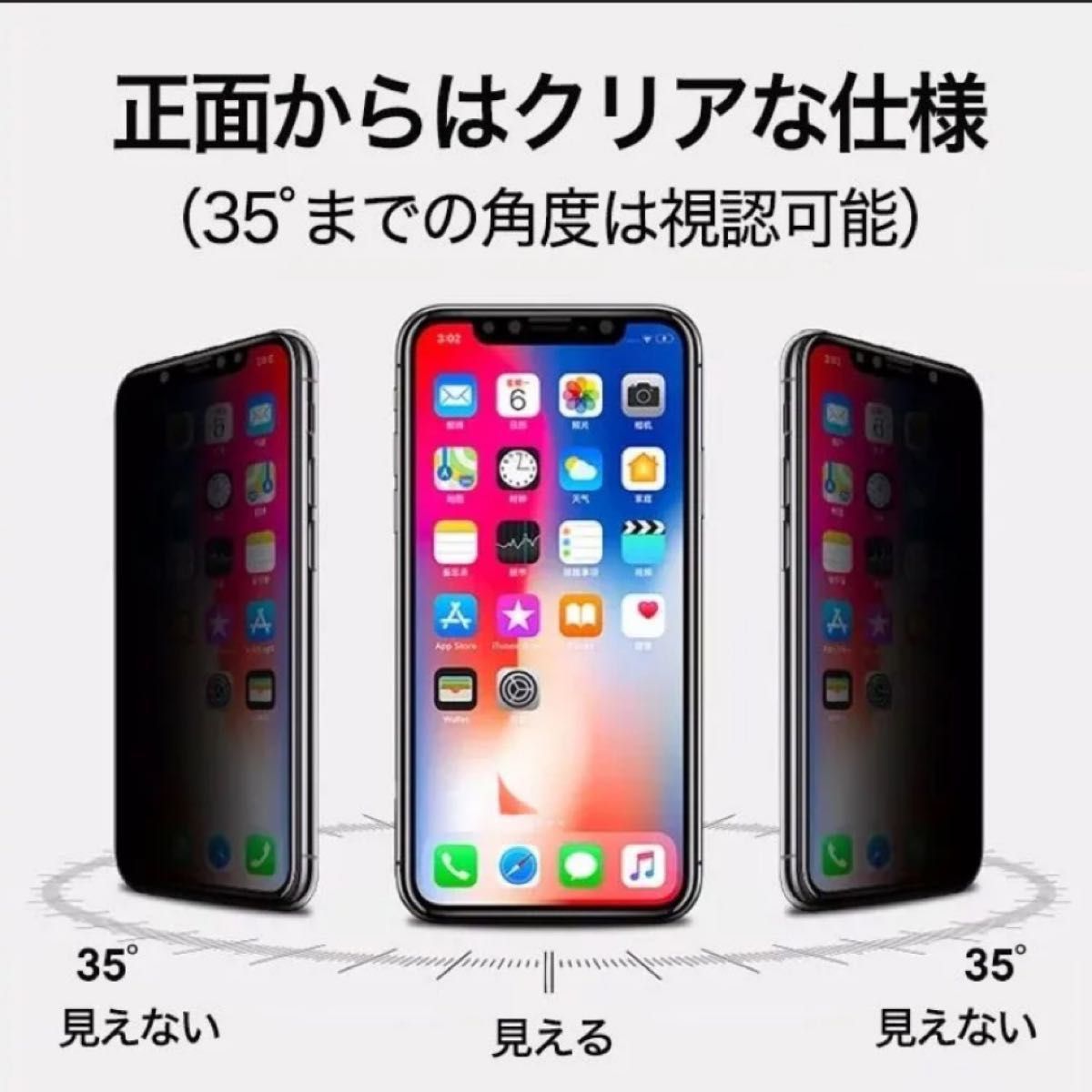 iPhone最新種対応！割れない×超覗き見防止！最強iPhoneフィルム