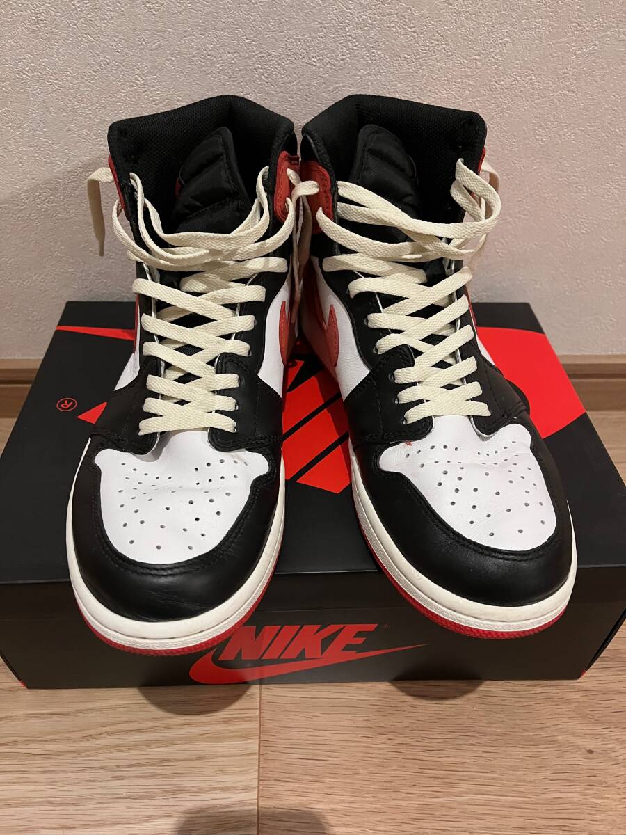 AIR JORDAN 1 RETRO HIGH OG TRACK RED 555088-112（サミットホワイト/ブラック/トラックレッド）SIX CHAMPIONSHIPS ツマ黒 BlackToe_画像2