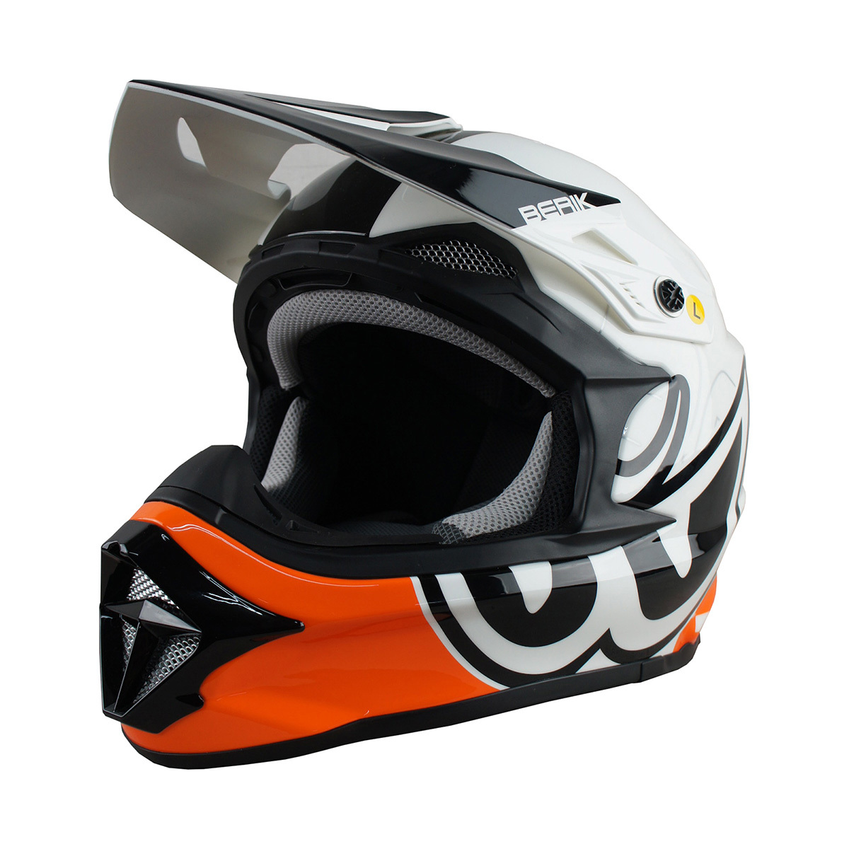 BERIK Berik off-road helmet HEL-239201-BK ORANGE M size bike wear motocross Enduro [ motorcycle supplies ]