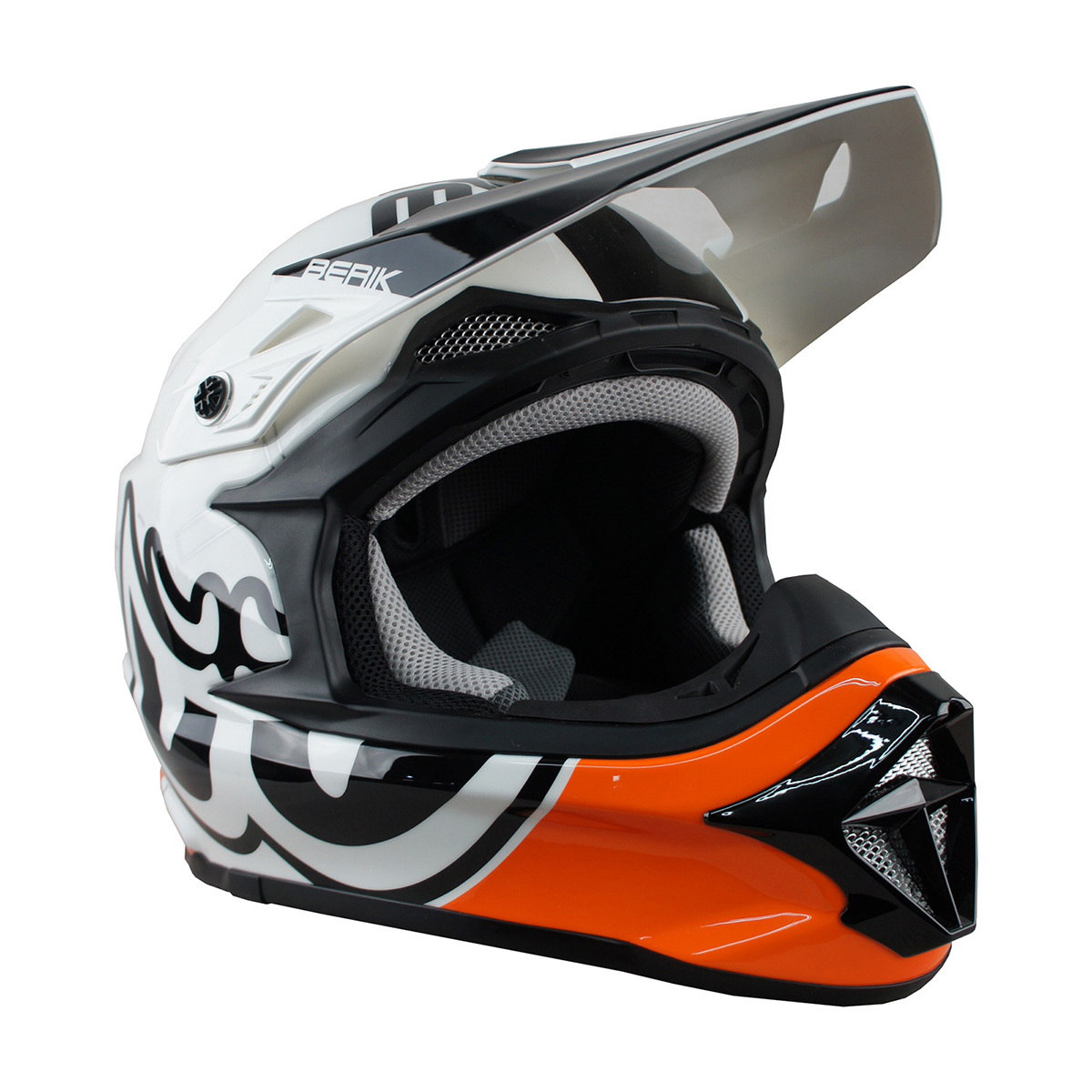 BERIK Berik off-road helmet HEL-239201-BK ORANGE M size bike wear motocross Enduro [ motorcycle supplies ]