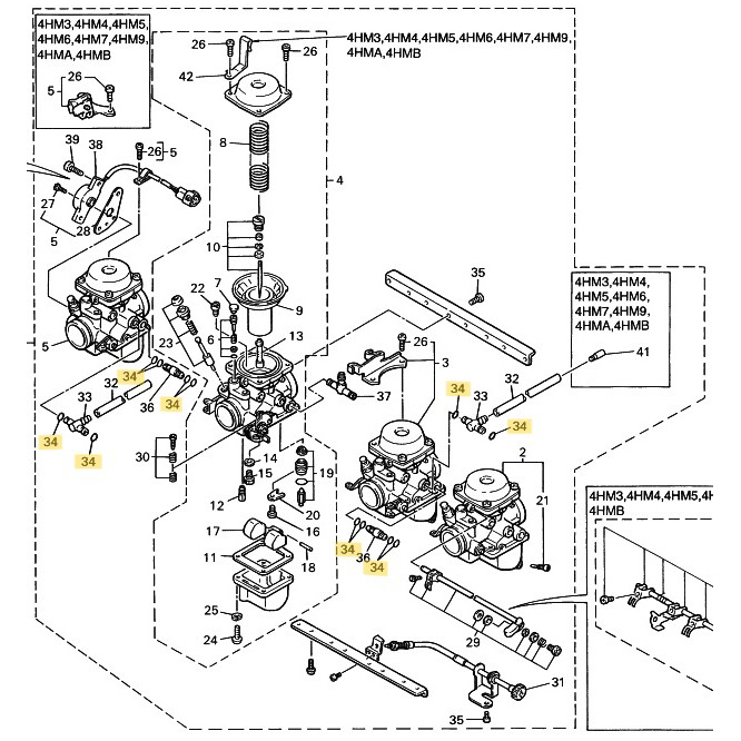 16個 キャブレター ジョイント用 Oリング XJR400 XJR400R 4HM XJR1200 XVS400 ドラッグスター400 FJ1100 FJ1200 FZR250R FZR400RR 連結_画像5