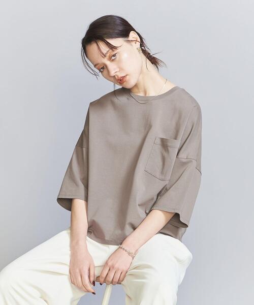 BEAUTY&YOUTH UNITED ARROWS アローズ 23SS ドルマンスリーブポケットTシャツ 品よくリラックススタイルを叶える シンプル 着回し力 MOCA F_画像2