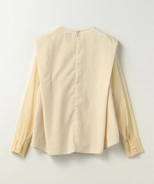 MARW UNITED ARROWS アローズ 23SS シアーコンビブラウス 清涼感 タックデザインが大人モード演出 シーンに合わせて着れる◎ オンオフ兼用_画像7