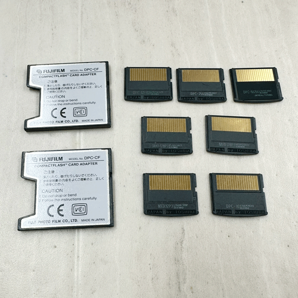  used XD Picture card + card adaptor 7 pieces set OLYMPUS FUJIFILM 1GB,256MB other format ending 