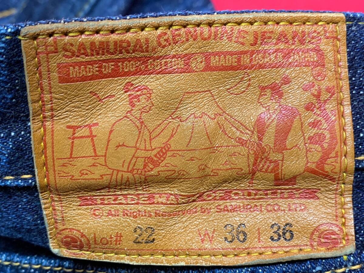 侍ジーンズ SAMURAI GENUINE JEANS　W36 L36　S711VX　デニム サムライ メンズ ジーパン パンツ　M-0328-1_画像4