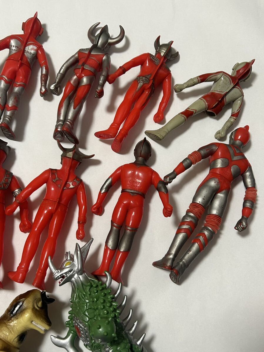 【ジャンク品】ポピー ソフビ ウルトラマンまとめ グレートザウルス キングザウルス 80 レオ エース エレキング タイラント ブルマァク _画像7