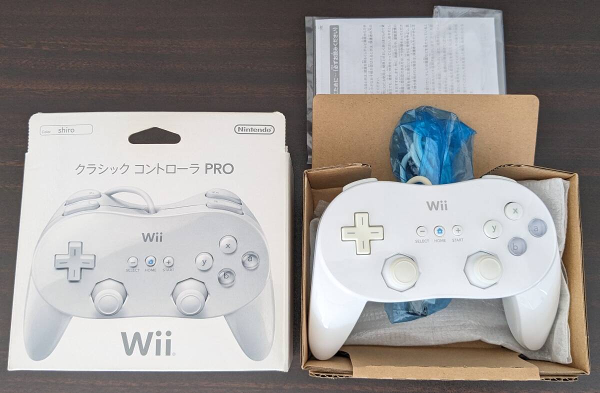 【中古】Wii クラシックコントローラ PRO shiro シロ 白 ホワイト / 任天堂 / ニンテンドー / Nintendo / Wii U / クラコン 匿名配送の画像1