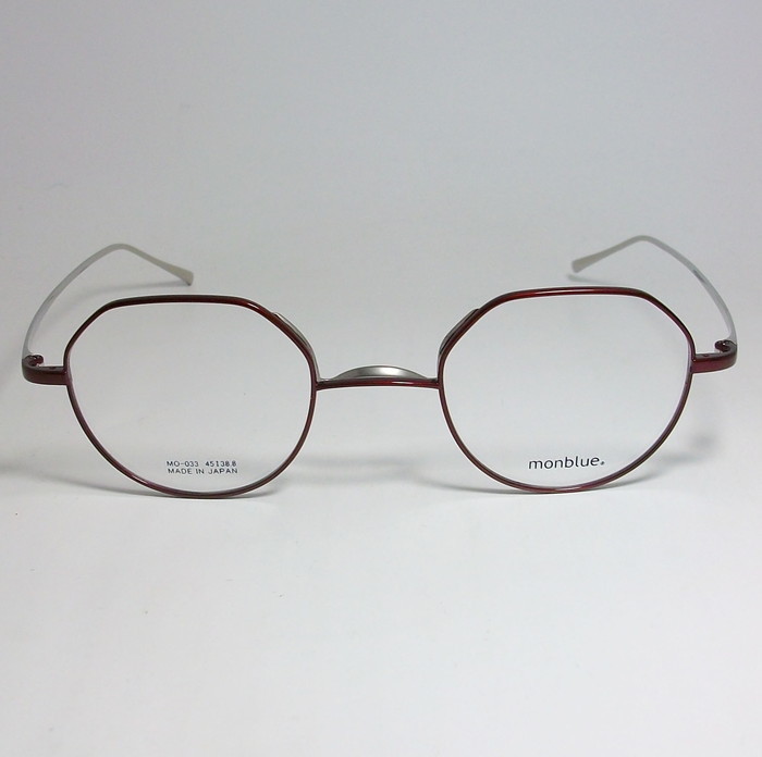 monblue　モンブルー　made in japan 日本製 眼鏡 メガネ フレーム MO033-28-45 度付可 レッド_画像2