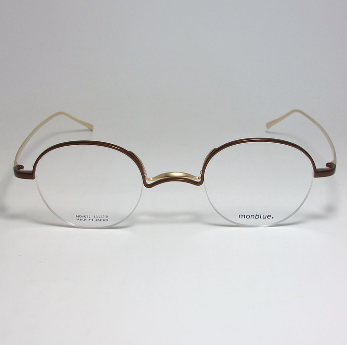 monblue　モンブルー　made in japan 日本製 眼鏡 メガネ フレーム MO032-3-43 度付可 ブラウン　ゴールド_画像2
