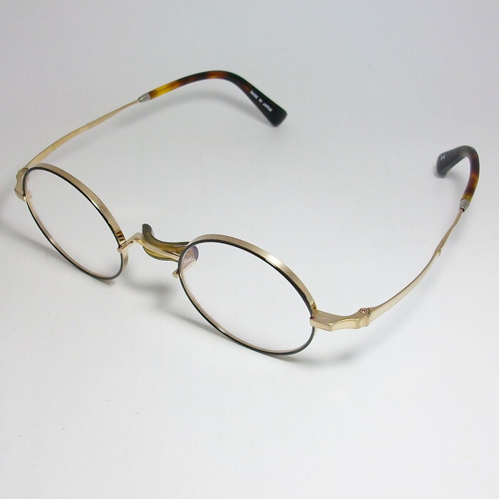 NOVA ノヴァ HAND MADE ITEM ハンドメイド 国産 ラウンド　クラシック 眼鏡 メガネ フレーム NM118-2-45 度付可 ブラック　ゴールド_画像3