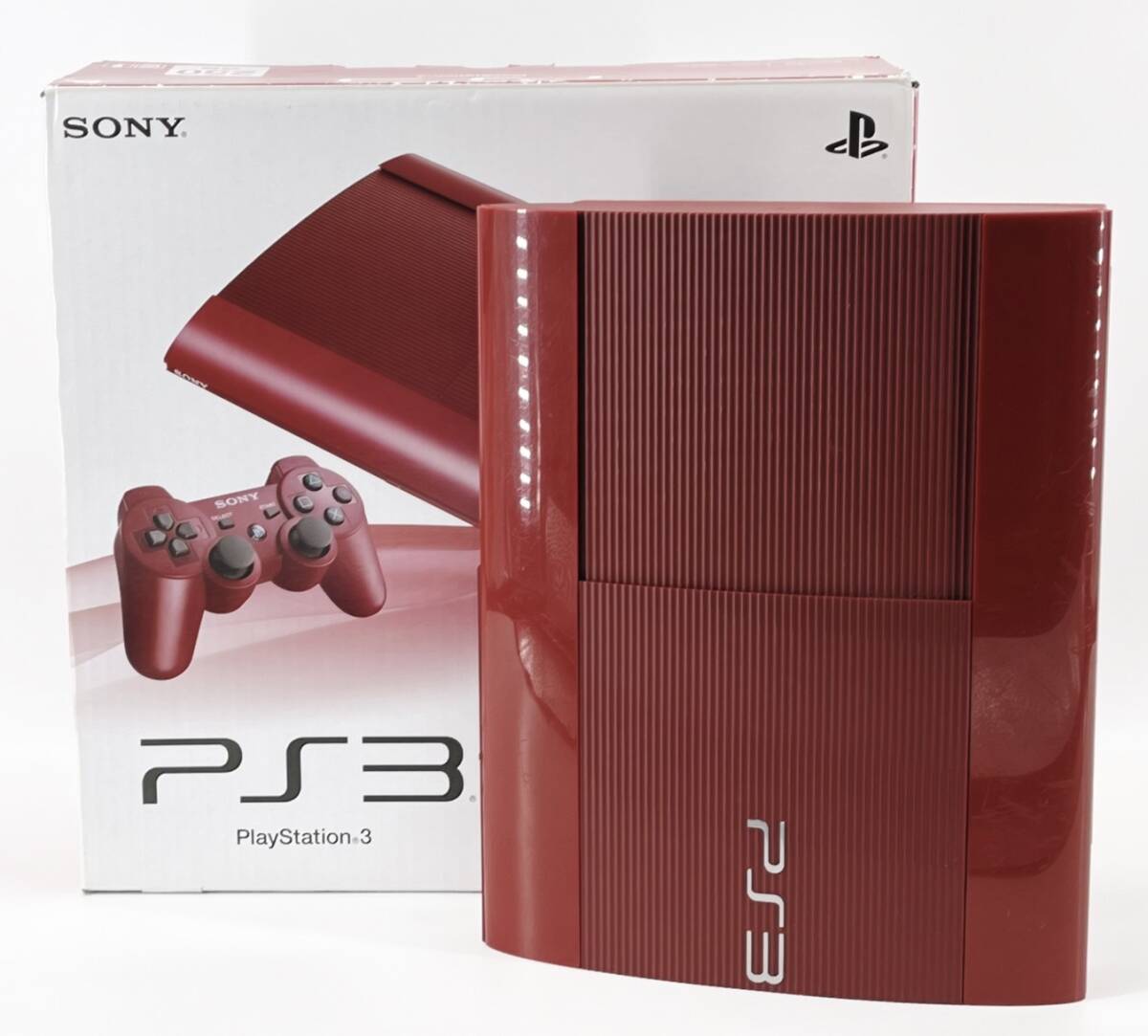 1円スタート 中古ゲーム機 Playstation3 250GB CECH4000BGA ガーネット・レッド プレステ PS3 プレイステーション_画像1