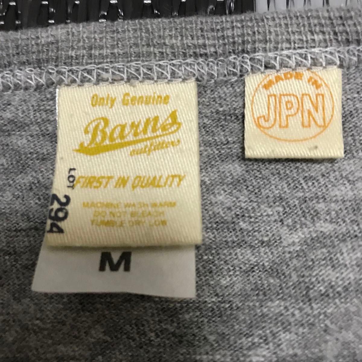 BARNS（バーンズ） 吊り編み 天竺 クルーネック ポケット 半袖Tシャツ 日本製 BR-11000