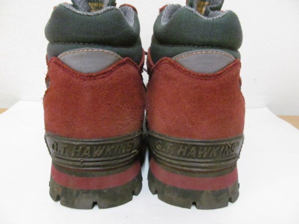 (56556)G.T.HAWKINS Hawkins треккинг ботинки Gore-Tex уличный альпинизм GT9651 красный × зеленый UK:5 1/2