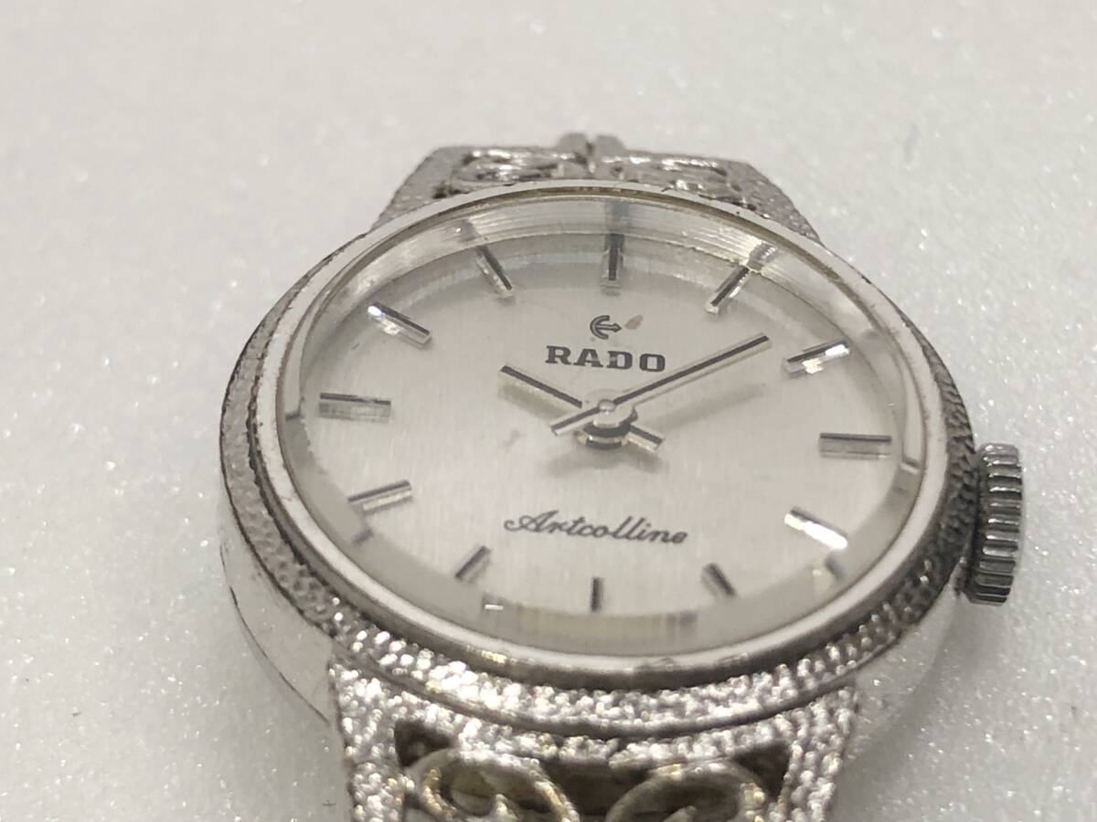 RADO ラドー Artcolline アールコリン 手巻き シルバーカラー 装飾ベルト レディース 腕時計 ヴィンテージ 動作品 AC108000Pの画像6