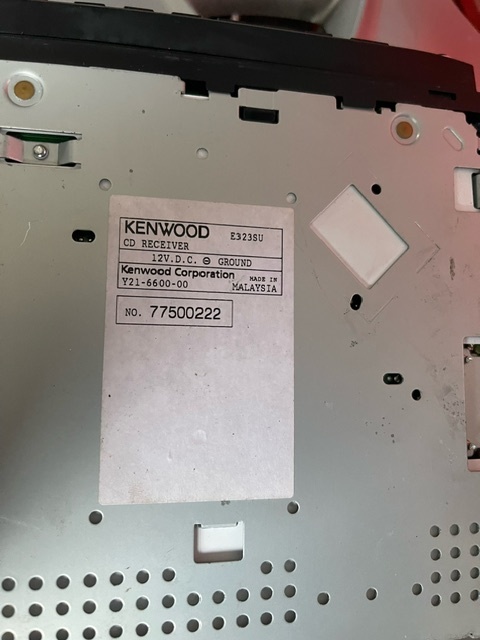 ケンウッド　CDデッキ　CDプレイヤー　E323　通電確認済み　　NO,77500888_画像4