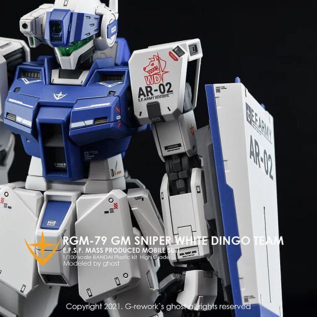 MG 1/100 ジム・スナイパー Ⅱ（ホワイト・ディンゴ隊仕様）用水転写式デカール　並行輸入品_画像3