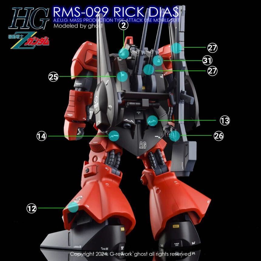 HG 1/144 リックディアス用水転写式デカール 並行輸入品　HGUC_画像5