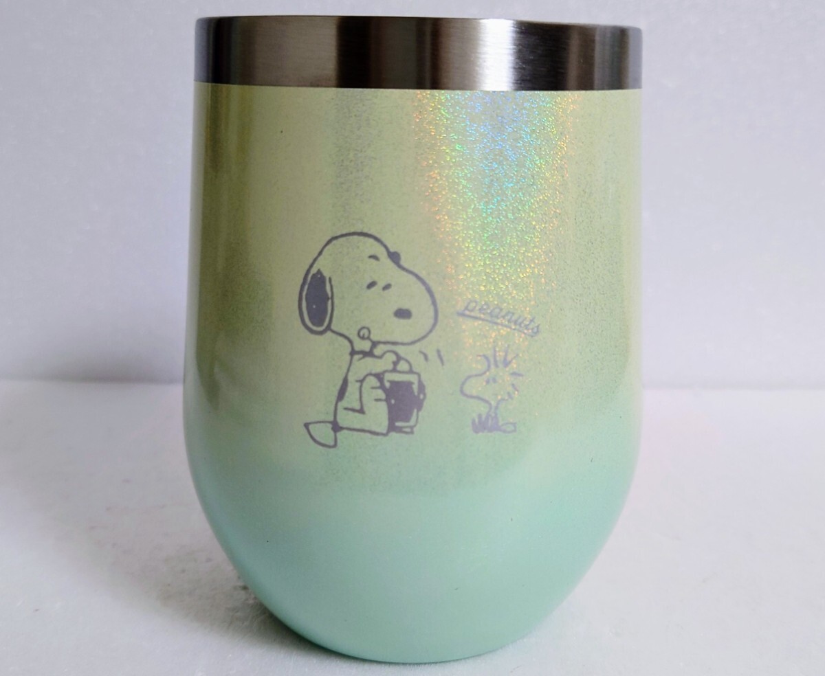 限定価格!【新品未開封】 SNOOPY スヌーピー グラデーション ステンレスタンブラー ピンクオフホワイト クリームミントグリーン ２種セット_画像8