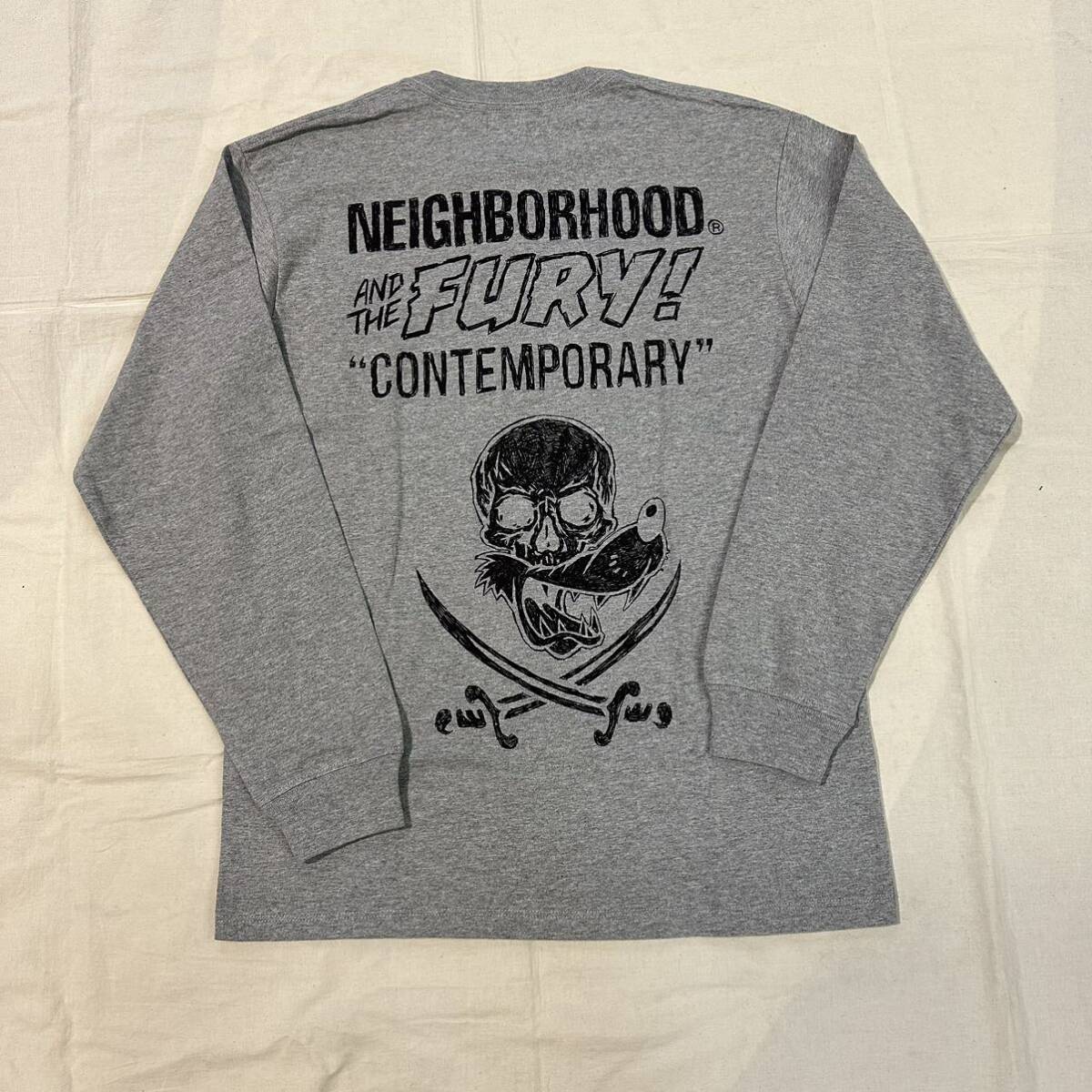 23AW 新品 NEIGHBORHOOD ネイバーフッド NH X Schott X KOSTAS SEREMETIS . TEE LS Tシャツ s GRAY_画像6