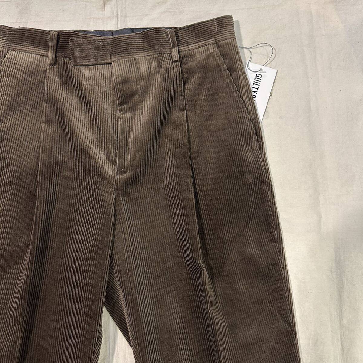 24SS 新品 WACKO MARIA ワコマリア CORDUROY PLEATED TROUSERS (TYPE-2) コーデュロイパンツ M BROWN_画像2