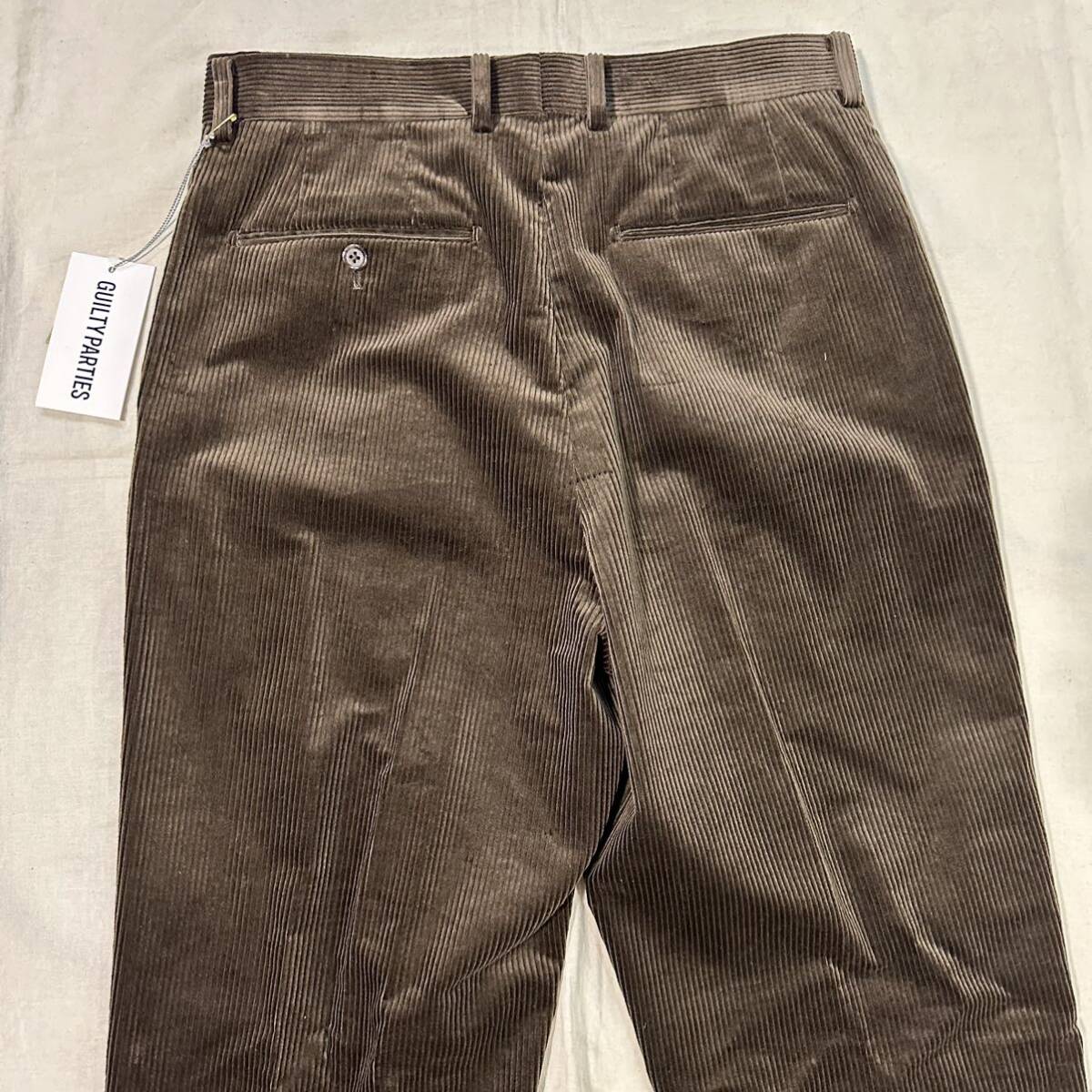 24SS 新品 WACKO MARIA ワコマリア CORDUROY PLEATED TROUSERS (TYPE-2) コーデュロイパンツ M BROWN_画像5