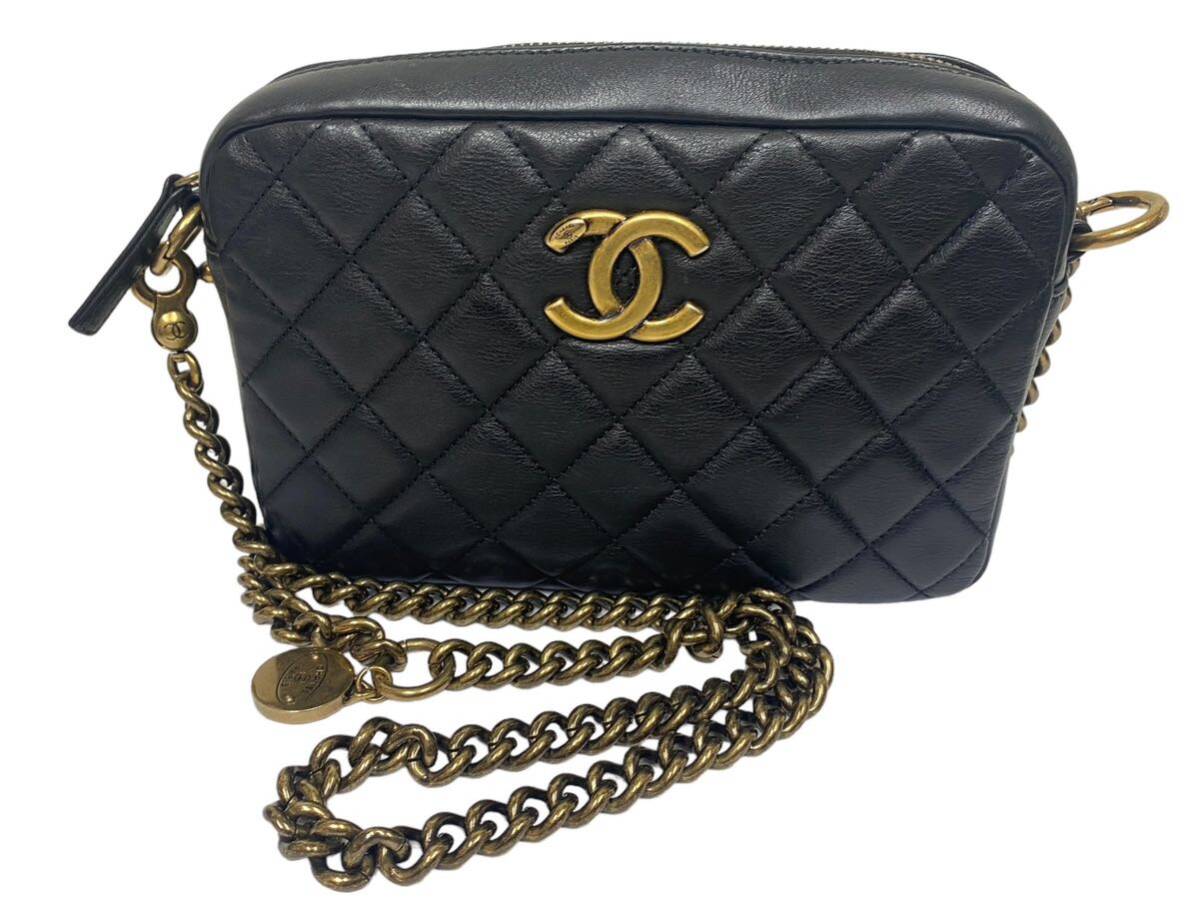 美品！レア！CHANEL シャネル ラムスキン クルーズライン マトラッセ チェーンバッグ ショルダーバッグ ポシェット レザー カメラバッグの画像1