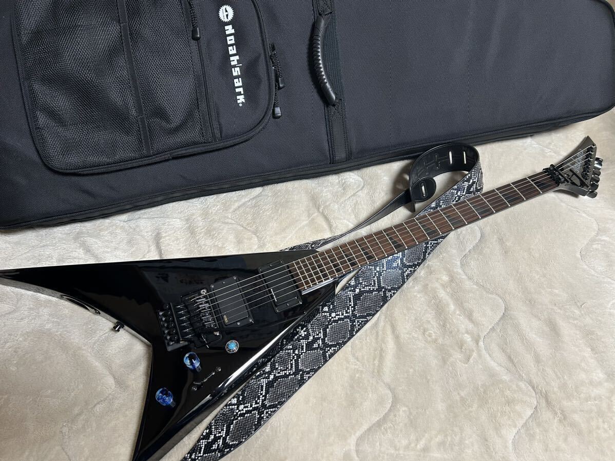 改造多 Jackson X Series Rhoads RRX24 Gloss Black EMG-85 Seymour Duncan AHB-1n GOTOH GE1996T エレキギター 変形 ランディVの画像2