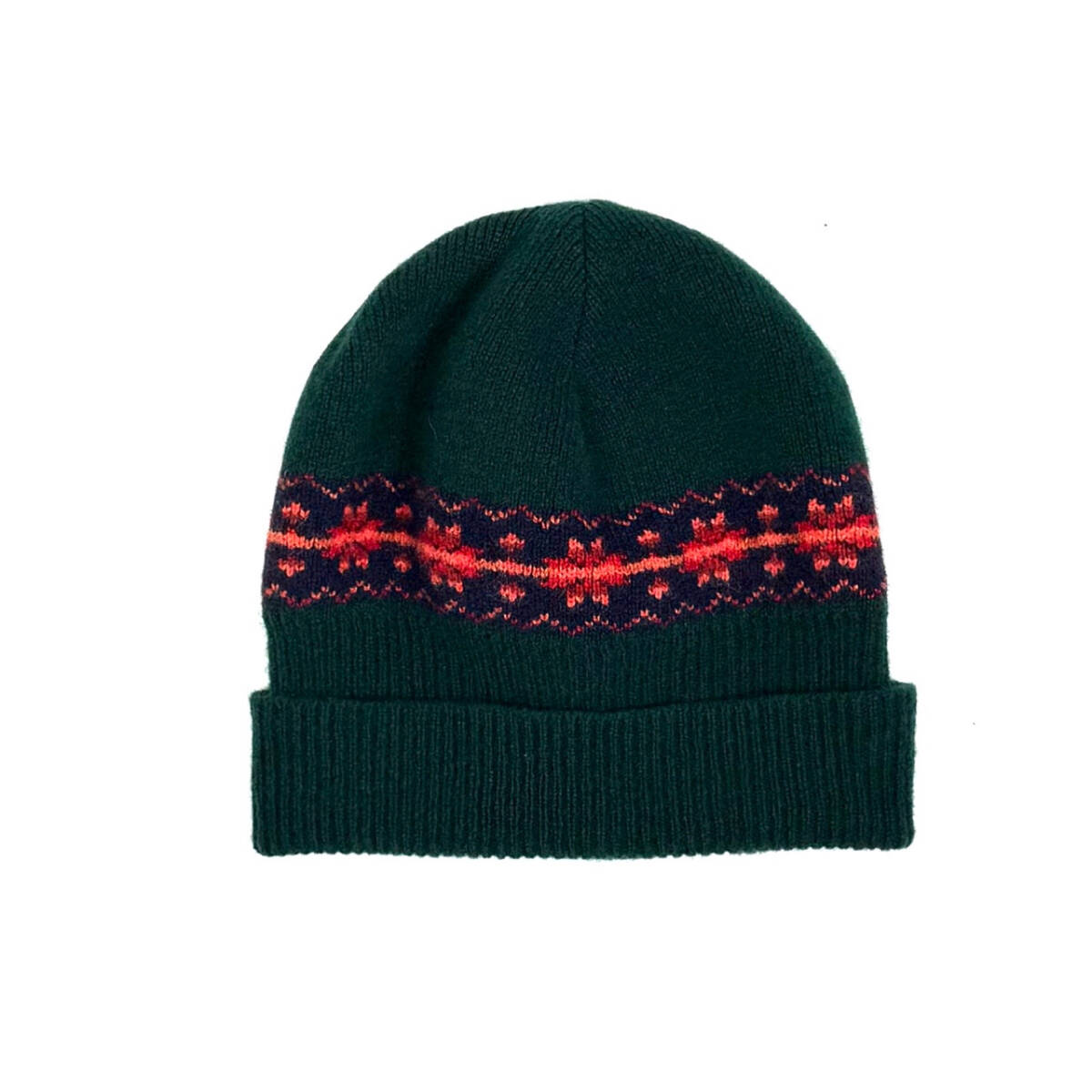  Scotland made INVERALLAN Inverallan knitted cap Beanie knit cap green 