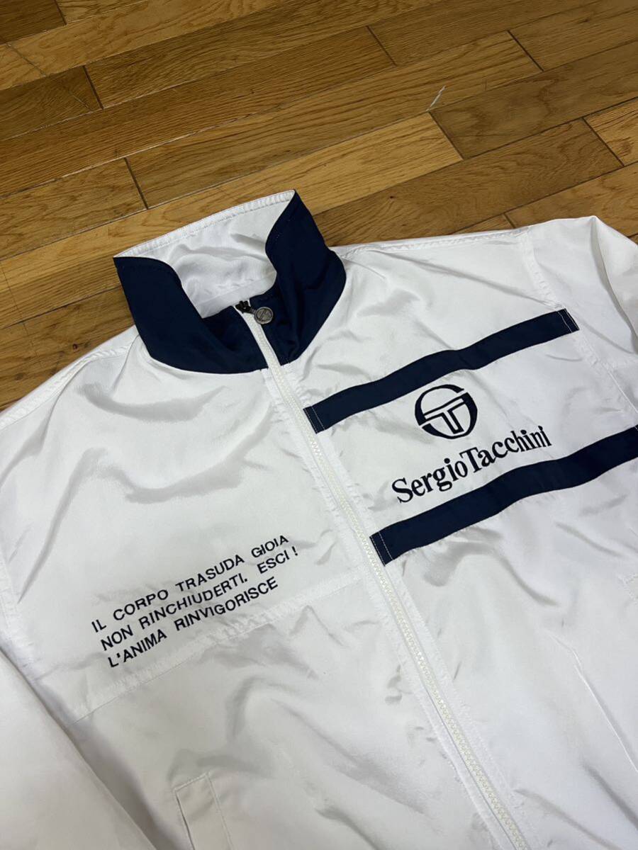 極美品 SERGIO TACCHINI セルジオタッキーニ ウインドブレーカー セットアップ ホワイト Size M_画像3