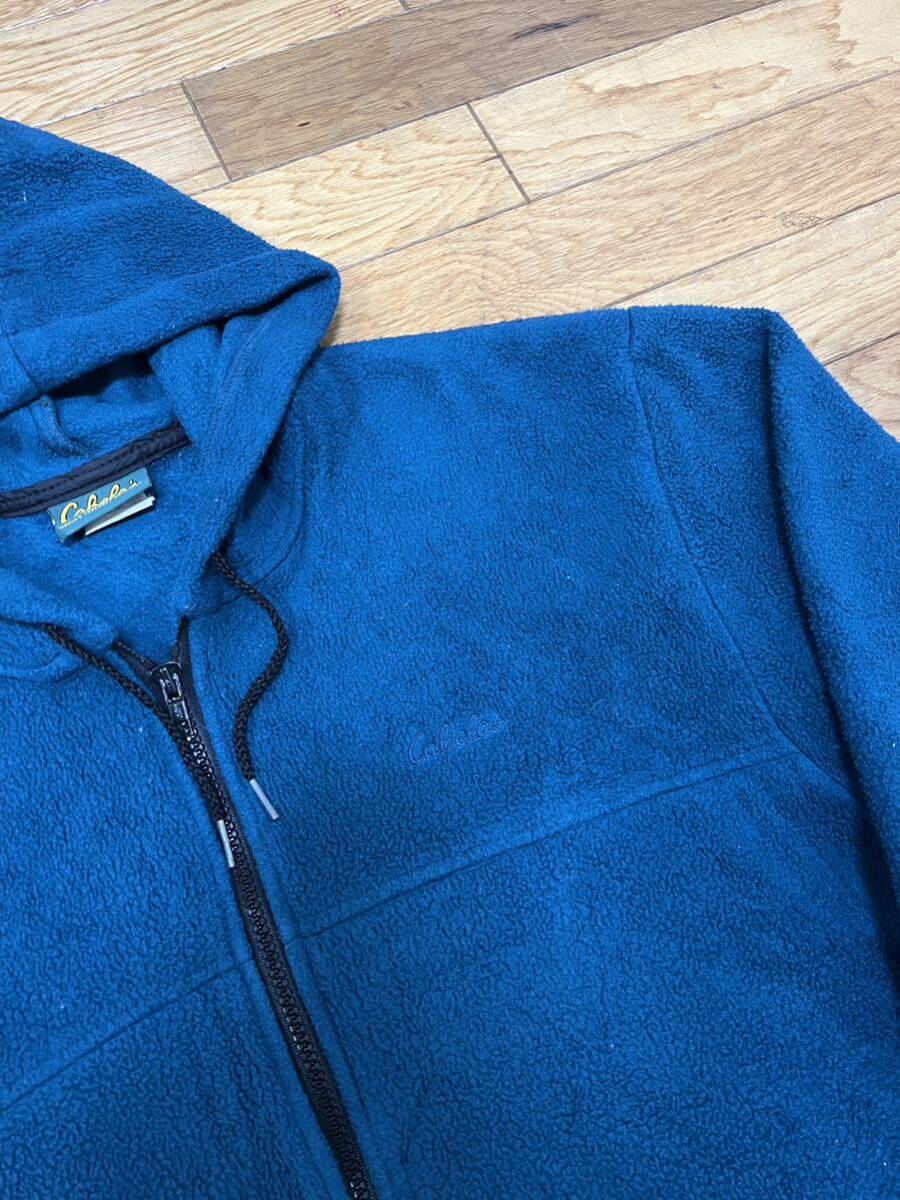 Cabela's カベラス Fleece Hoodie フリース パーカー　Blue ブルー M_画像2