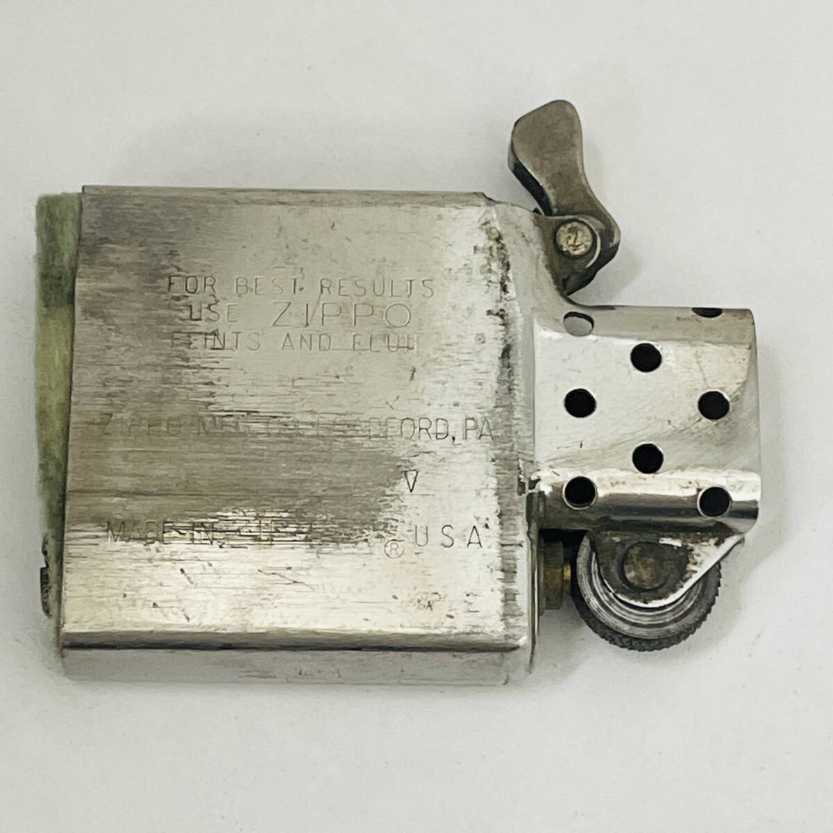 ★【Zippo/ジッポー】オイルライター FOR BEST RESULTS ALWAYS USE ダイアゴナルライン 火花〇★14598_画像8