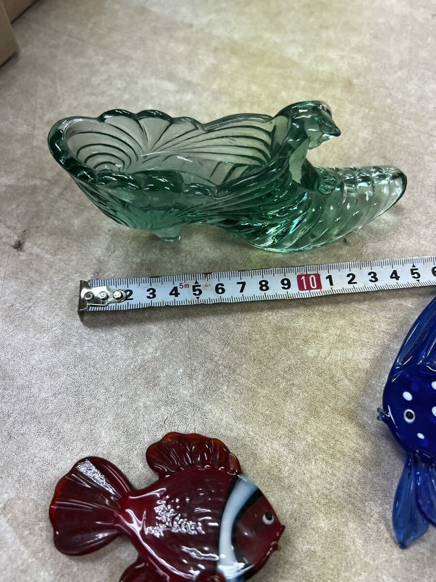 FJ0720 箸置き ガラス オブジェ ガラス工芸 魚のオブジェ 置物 まとめ売りの画像3