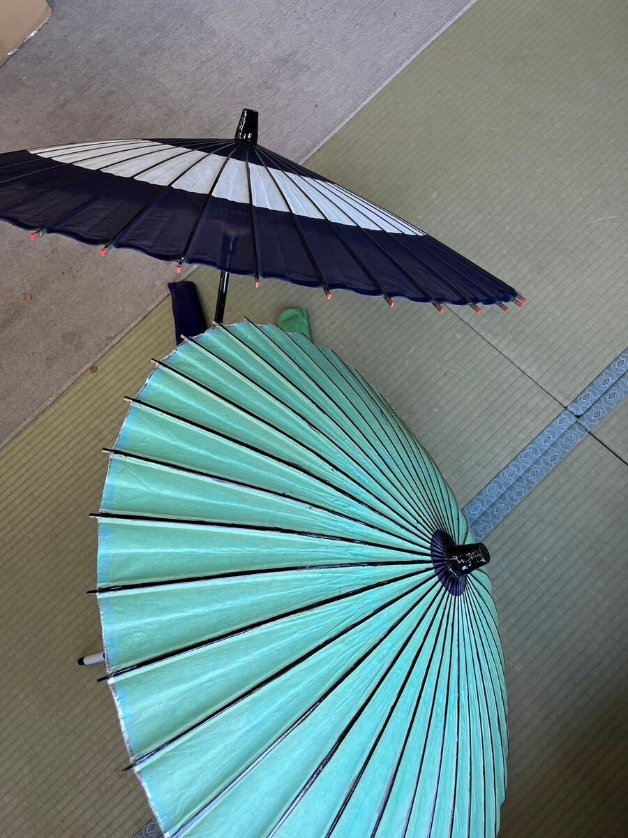 戸田0311 2本　和傘　 レトロ　 和装小物　 番傘　 蛇の目傘　 日本舞踊　 舞踊　 小道具　 和装　傘_画像4