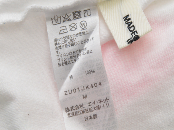 ズッカ ZUCCa×OUTDOOR Tシャツ/カットソー 半袖 コットン Mサイズ ホワイト レディース j_p F-M13103_画像6