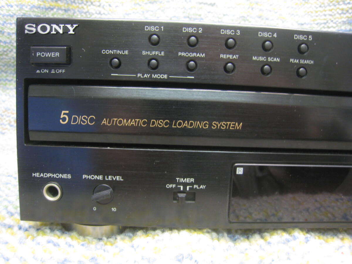 SONY ソニー ルーレット式CDプレーヤー 五連奏チェンジャー CDP-C325M リモコン付 現状品_画像3