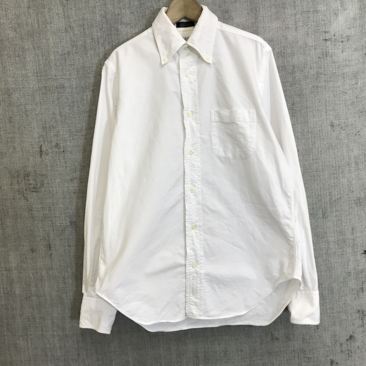 M475-N◆USA製◆ INDIVIDUALIZED SHIRTS インディヴィジュアライズドシャツ オックスフォードシャツ BD◆size14 1/2 ホワイト コットン_画像2