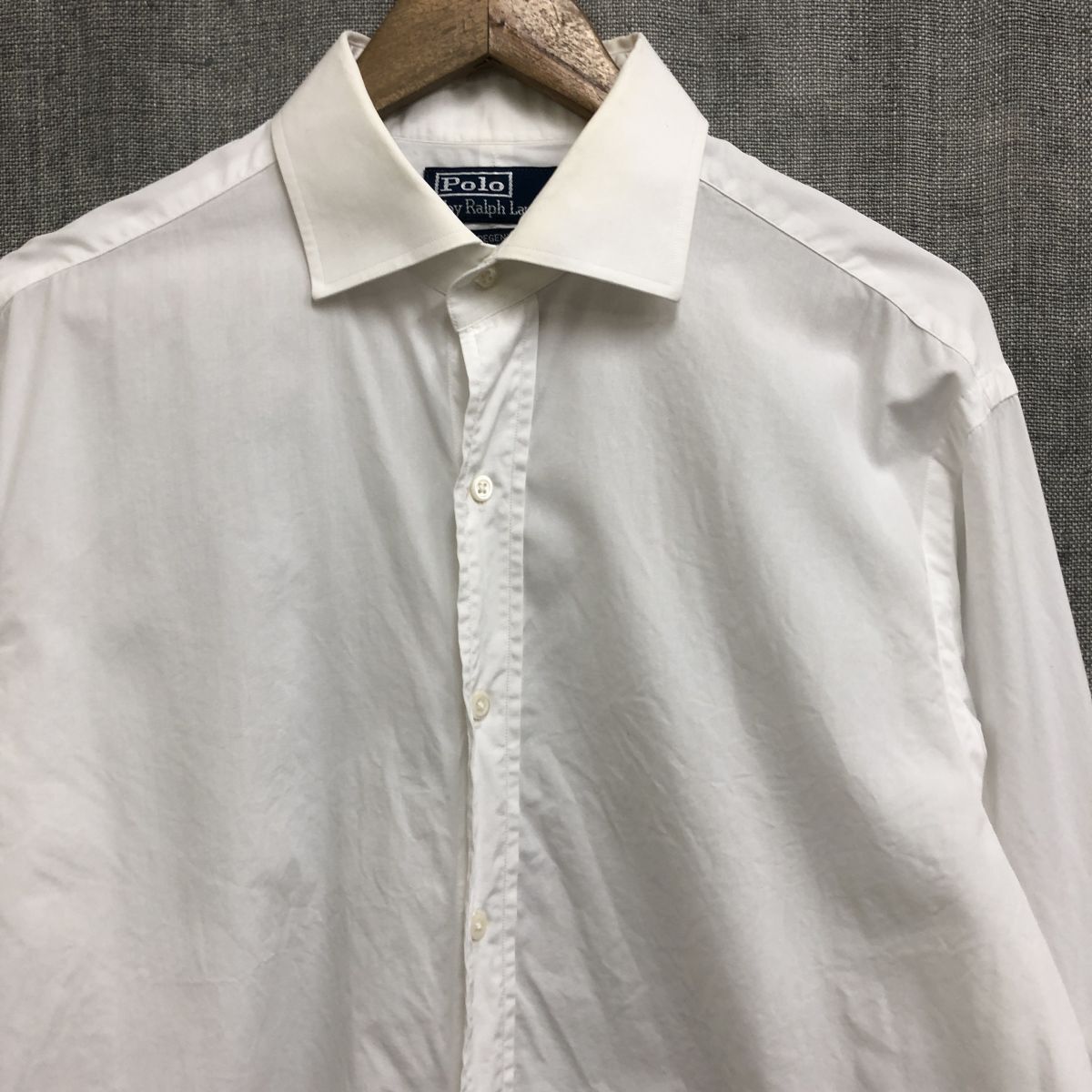 M436-F-N◆ POLO RALPH LAUREN ポロラルフローレン 長袖シャツ トップス ◆ size16-33 コットン100 ホワイト 古着 メンズ 春の画像3