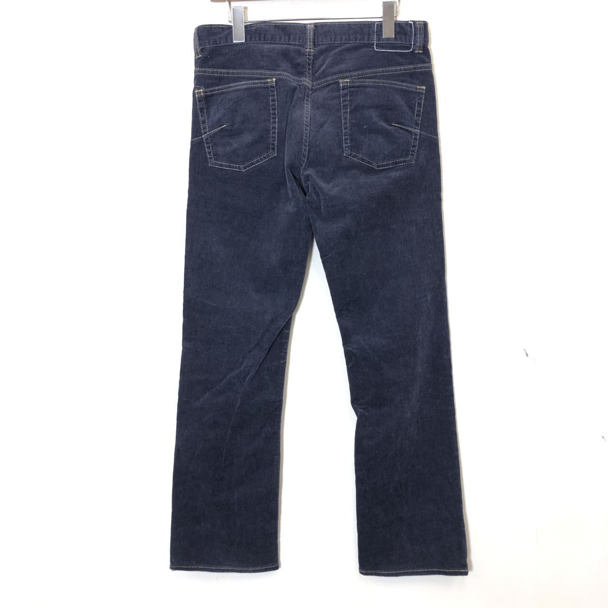 M1052-F◆ International Gallery BEAMS ビームス コーデュロイパンツ ボタンフライ ◆ size32/82 コットン ネイビー 古着 メンズ_画像6