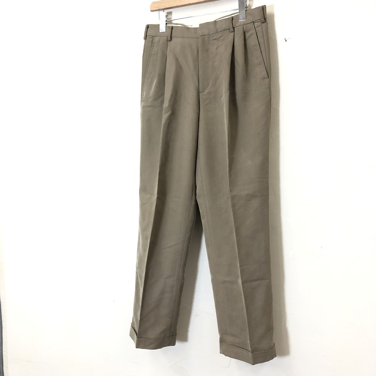 M1038-F-N◆ DOCKERS PREMIUM ドッカーズ チノパンツ 2タック ボトムス ◆ sizeW32L30 コットン ベージュ 古着 メンズ_画像5