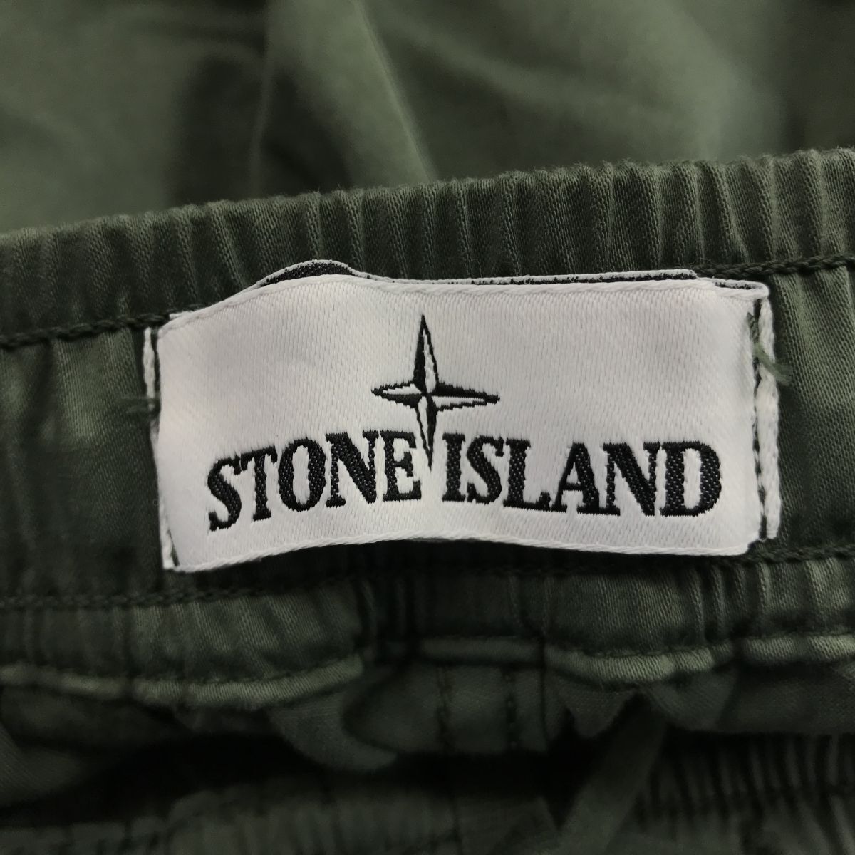 M1619-N◆美品◆ 21aw STONE ISLAND ストーンアイランド ガーメントダイコットンウールツイルシャーリングカーゴパンツ ◆size28 カーキ 綿_画像8