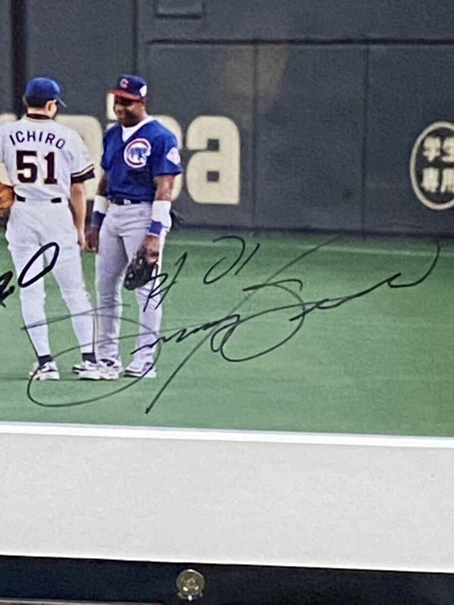 [ ultra rare 1998 day rice baseball!]ichi low autograph autograph ( one .&ICHIRO)&sami- saucer autograph autograph photograph . autograph autograph card! frame![ for searching large . sho flat ]